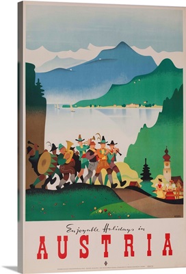 Romantic Holiday In Austria Travel Poster