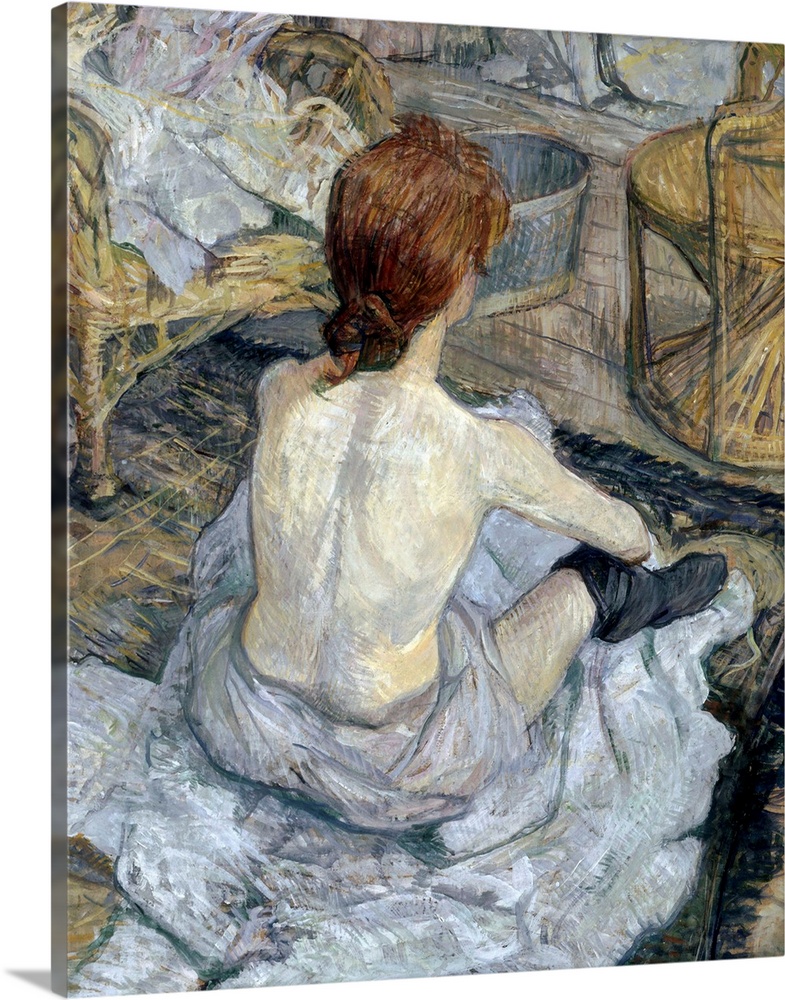Henri de Toulouse-Lautrec (French, 18641901), Rousse (La Toilette), oil on cardboard, 1889, 67 x 54 cm (26.4 x 21.3 in), M...