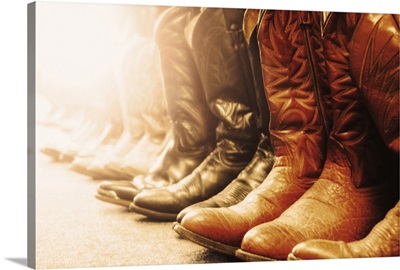 Row of cowboy boots, Las Vegas, Nevada