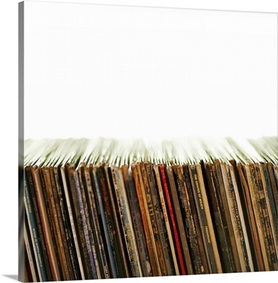 Row of old records