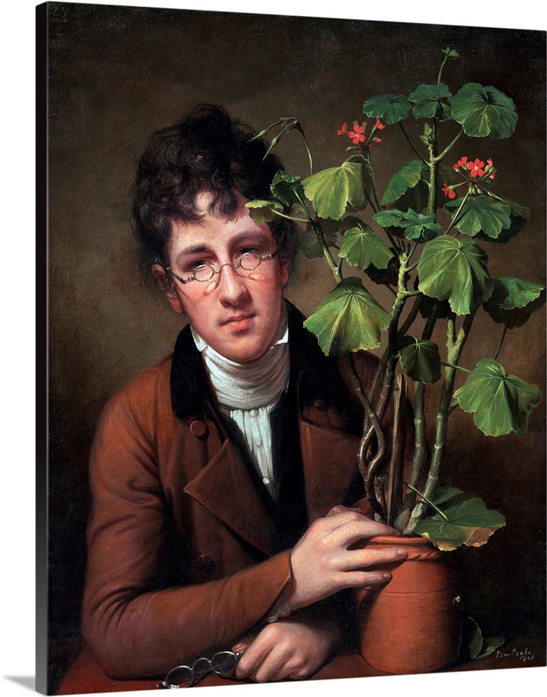 Rembrandt Peale (American, 1778-1860), Rubens Peale with a Geranium, 1801, oil on canvas, 71.4 x 61 cm (28.1 x 24 in), Nat...