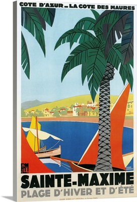 Sainte Maxime, Cote De Azure French Travel Poster