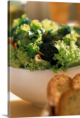 Salad and bread