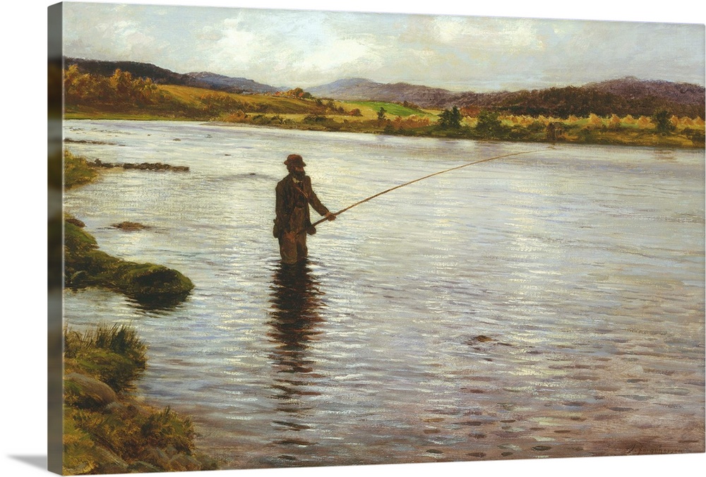 Salmon Fishing On The Dee By Joseph Farquharson