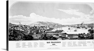 San Francisco, 1849 By Schmidt Label And Lithograph