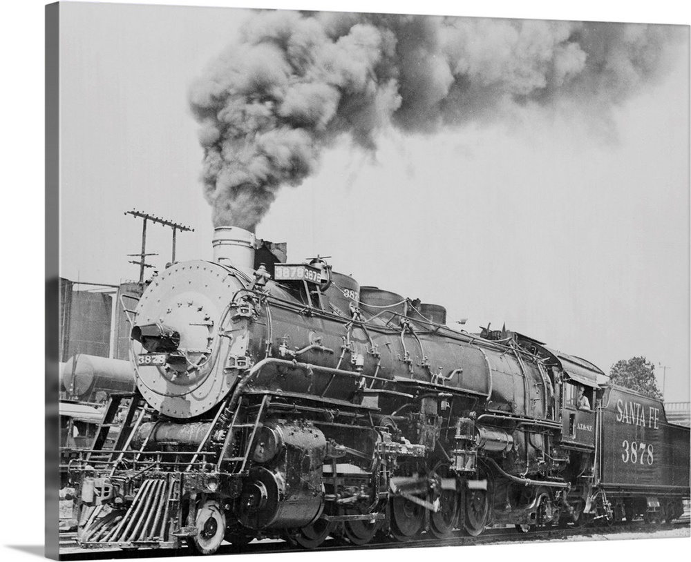 Santa Fe Railroad steam engine purchased from Baldwin in 1934.