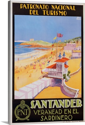 Santander Veranead En El Sardinero Poster By Baldrich