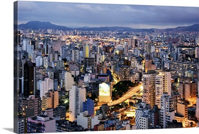 Sao Paulo skyline at dusk