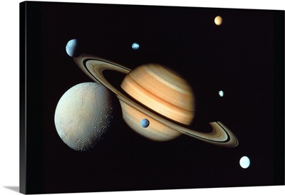 Saturn and satellites