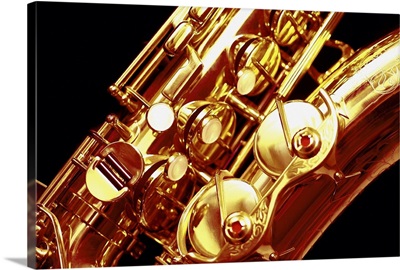 Saxophone, close-up