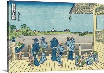 Sazai Hall Of The Five-Hundred-Rakan Temple By Katsushika Hokusai