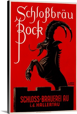 Schlossbrau Bock Beer Advertisement Poster By O.V. Kress