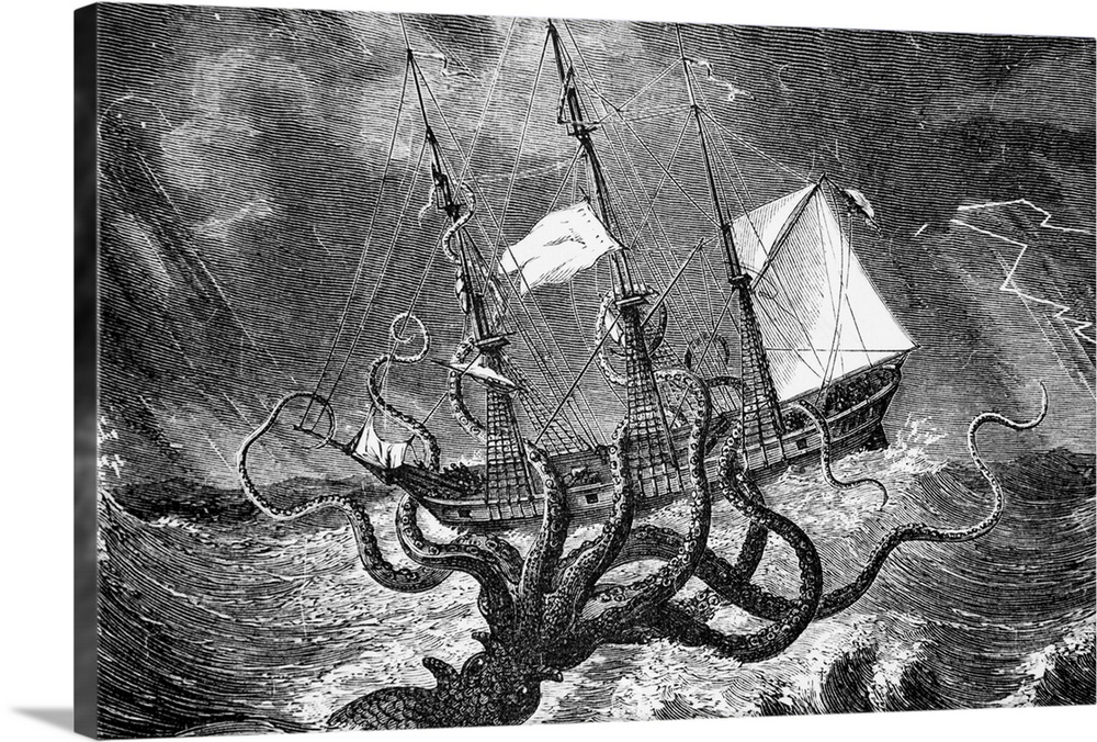 Seamonsters: The Kraken as seen by the eye of imagination. Undated illustration.