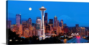 Seattle at night image thumbnail