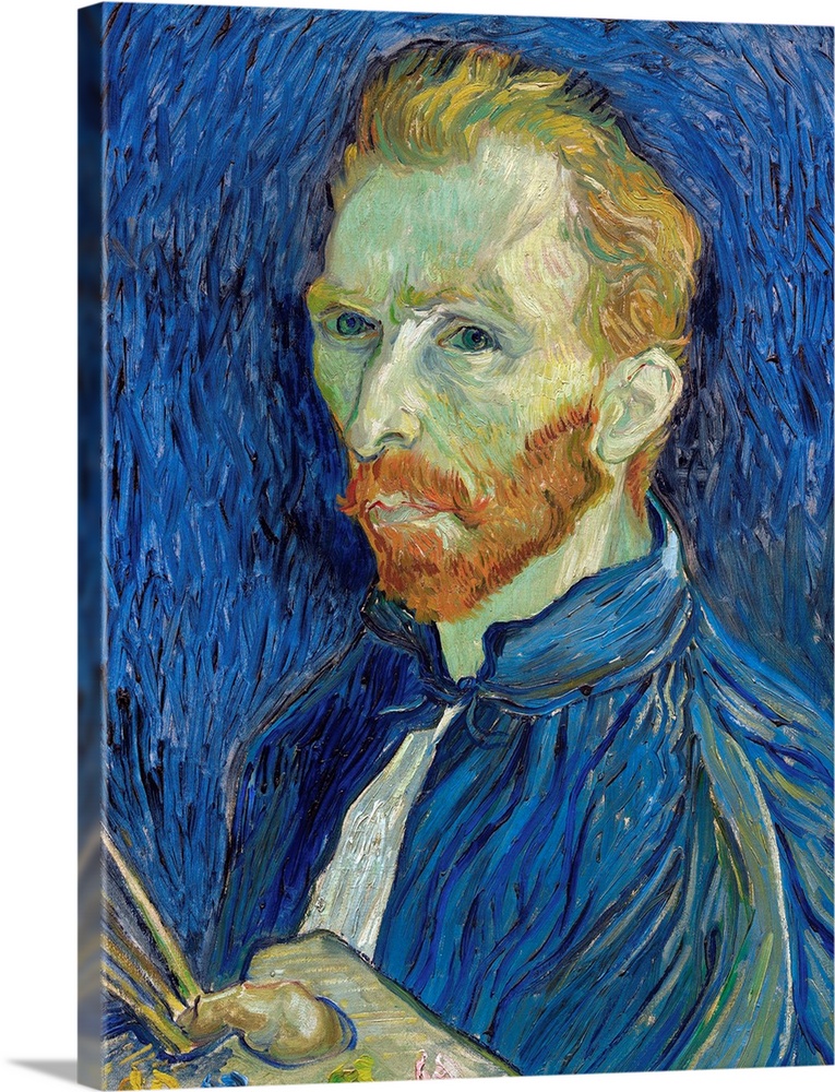 Vincent van Gogh (French, 1853-1890), Self-Portrait, 1889, oil on canvas, 57.1 x 43.8 cm (22.5 x 17.2 in), National Galler...