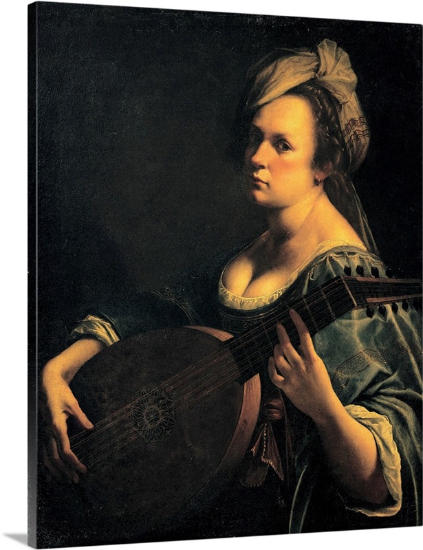 SelfPortrait As A Lute Player By Artemisia Gentileschi