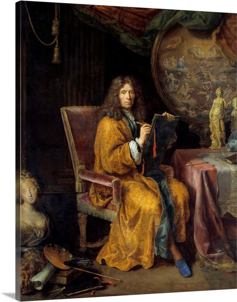 Self Portrait of Pierre Mignard (1612-1695) 17th century. 2,35 x 1,88 m. Louvre Museum, Paris