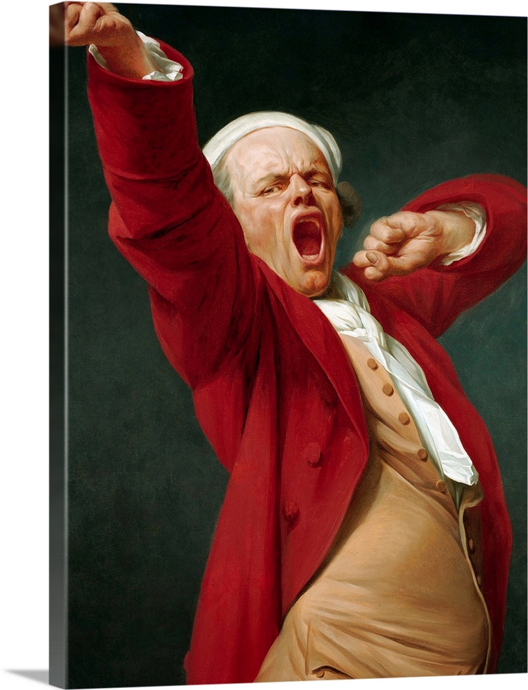 Joseph Ducreux (French, 1735-1802), Self-Portrait, Yawning, 1783, oil on canvas, 114.3 x 88.9 cm (45 x 35 in), The J. Paul...