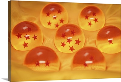 Set Of Seven Orange Crystal Dragon Ball