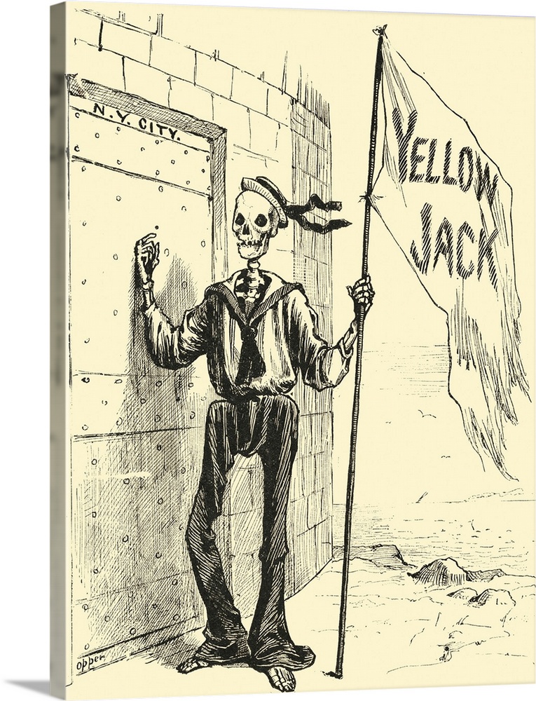 Shall We Let Him In?' Political Cartoon on Yellow Fever Wall Art, Canvas  Prints, Framed Prints, Wall Peels | Great Big Canvas