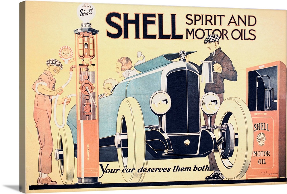 Shell Spirit And Motor Oils Poster By Rene Vincent