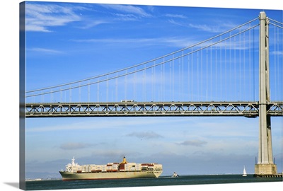 Ships Crossing San Francisco Bay Bridge