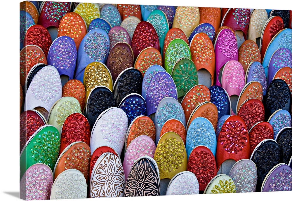 Shoes at a display - Casablanca old town market