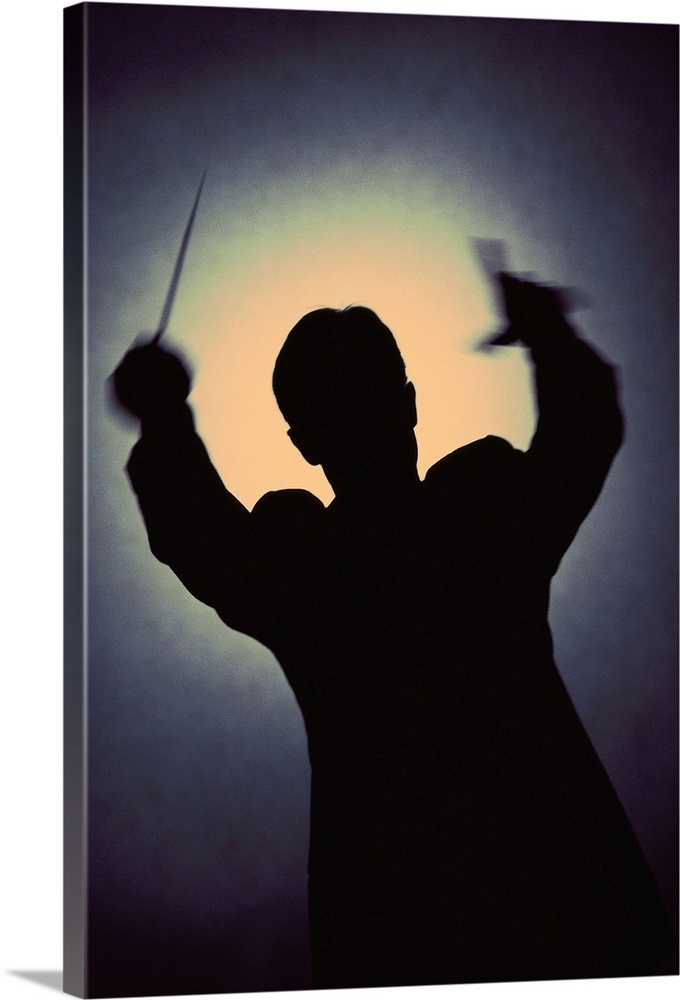 Silhouette of conductor