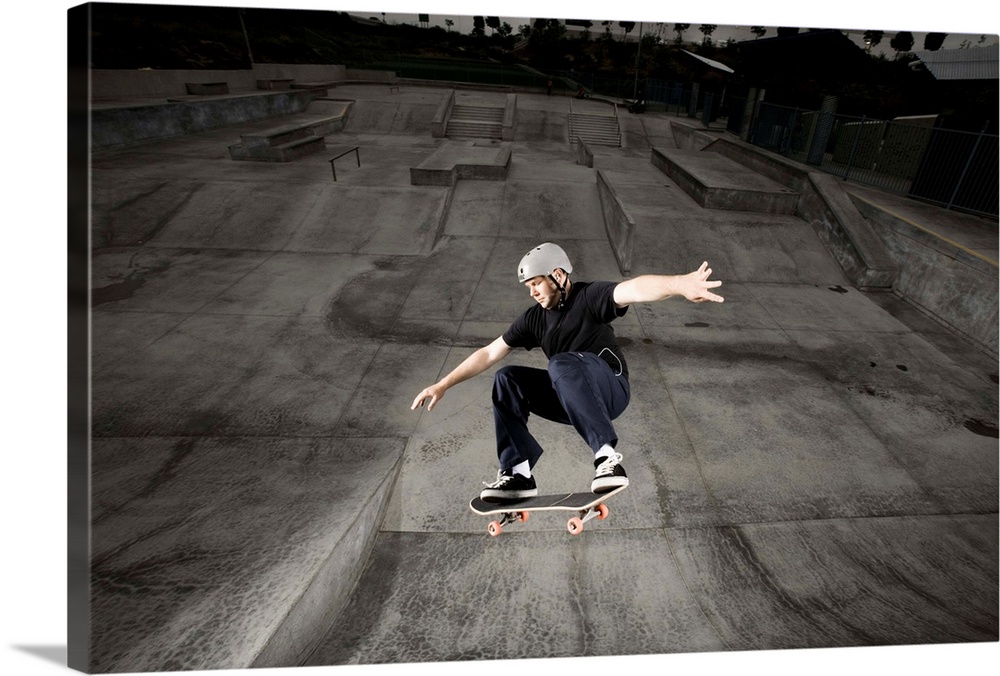 Skateboarder Performing Tricks