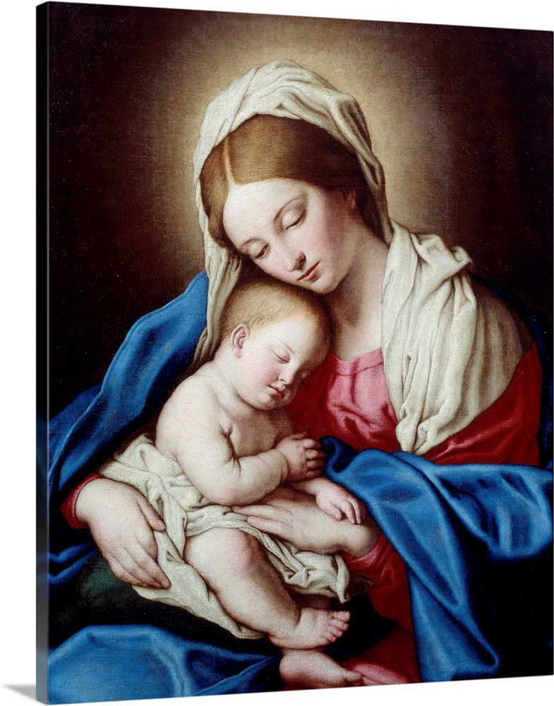 Sleep of the Child Jesus. Painting by Giovanni Battista Salvi called Il Sassoferrato (1609-1685), Italian School, 17th cen...