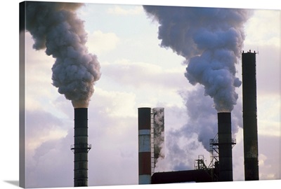 Smoke stacks of factory