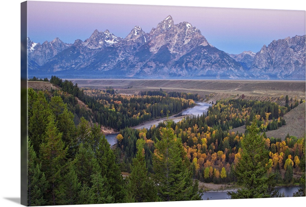 Snake river overlook at morning first light, Grand Teton National Park, Wyoming.