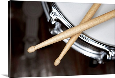 Snare Drum And Drumsticks