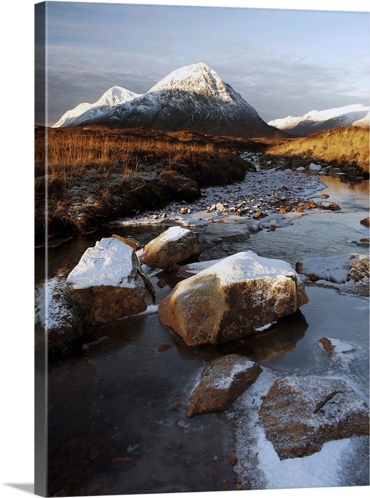 Snow covered mountain tops, Scotland, United Kingdom