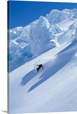 Snowboarder on mountain