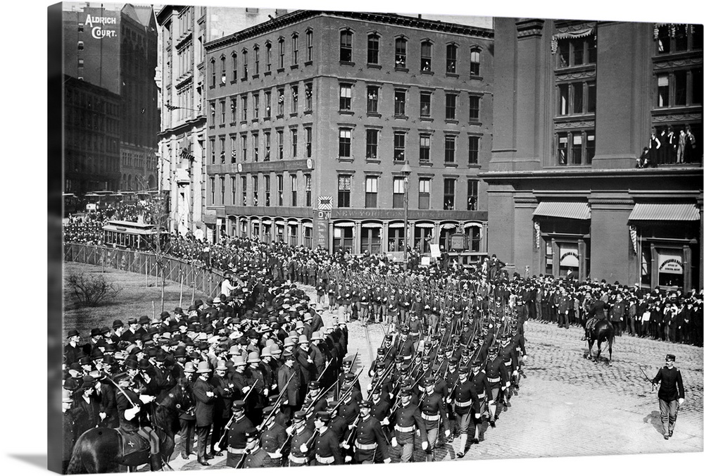 Parade of returning Spanish American war veterans, New York City.