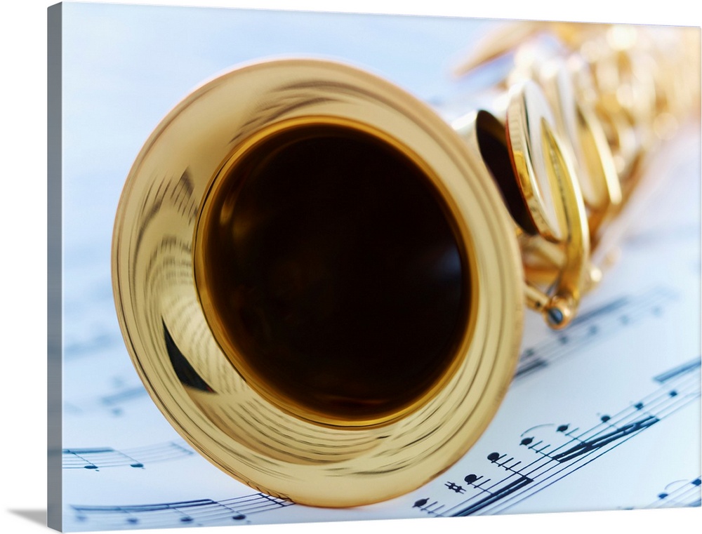 Soprano Saxophone with Music Sheet