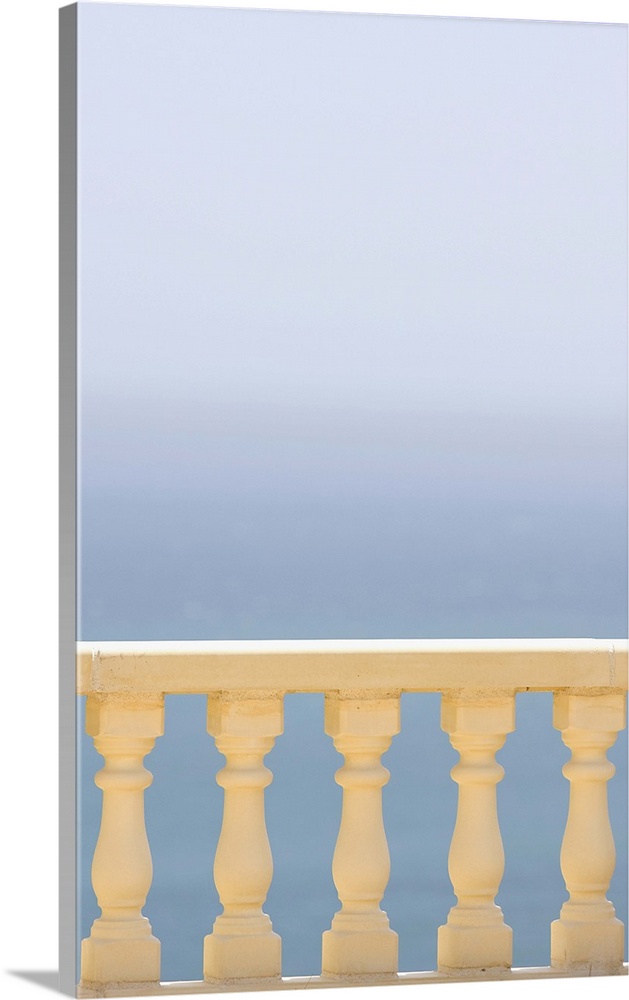 Spain, Costa Blanca, View of sea over balustrade
