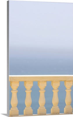 Spain, Costa Blanca, View of sea over balustrade