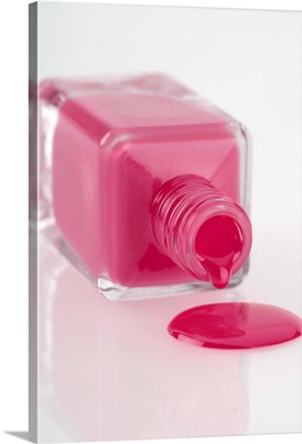 Spilled container of nail polish