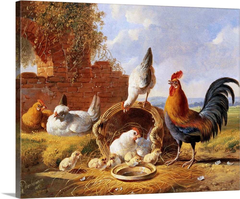 Spring Chickens By Albertus Verhoesen