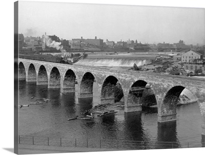St. Anthony's Falls And Stone Arch Bridge