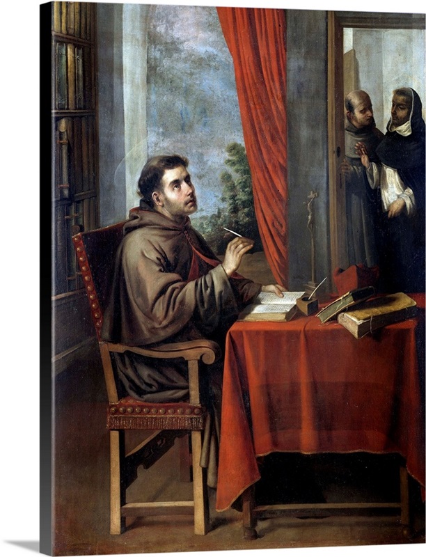 St. Bonaventure receiving the visit of Thomas Aquinas by Francisco