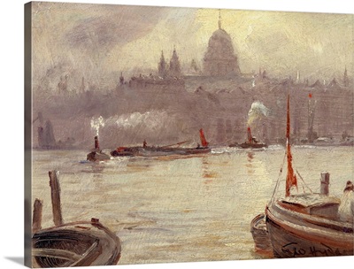 St. Paul'S Cathedral And River Thames, London, England