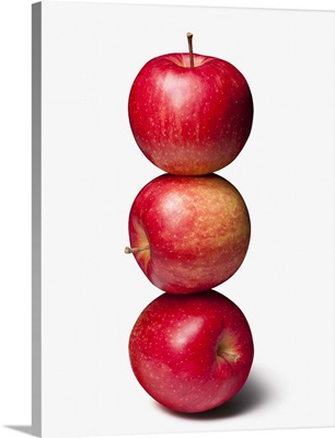 Stack of Three, Red Apples