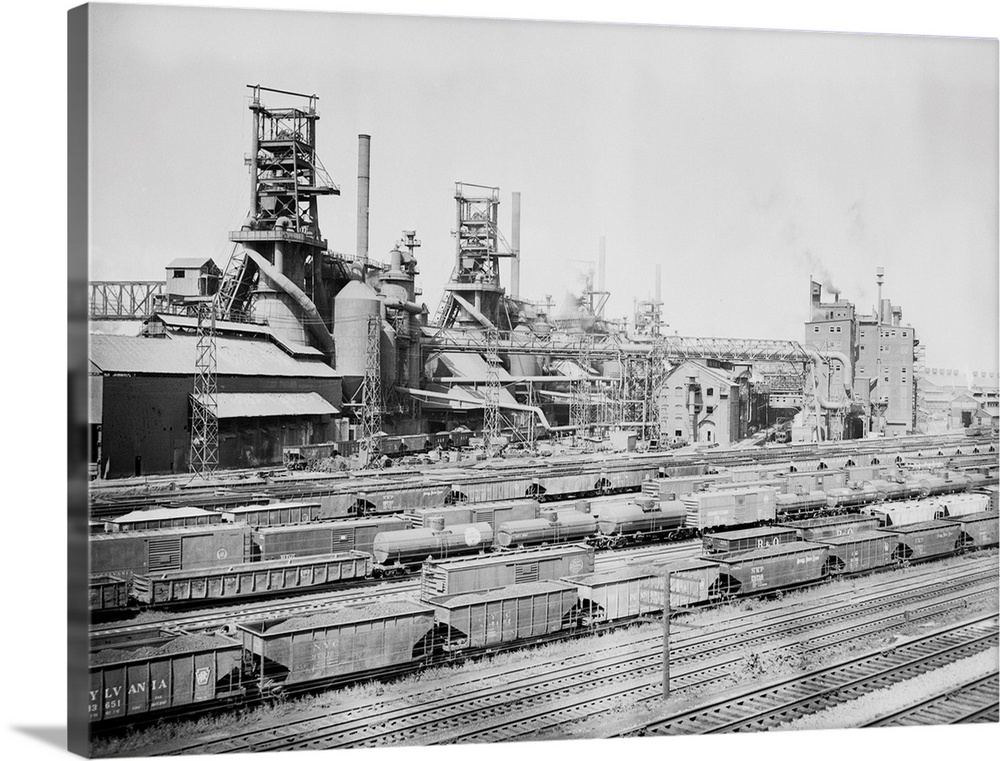 6/30/1956-Youngstown, OH: An idle look came over the Youngstown sheet and tube works as a steel strike neared. This mill p...