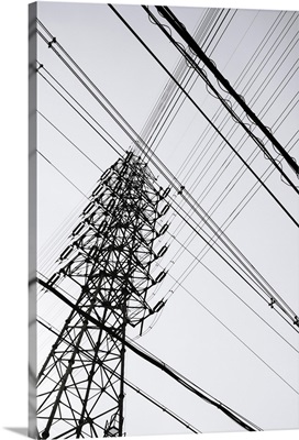 Steel tower and wires.