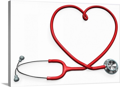Stethoscope forming a heart shape