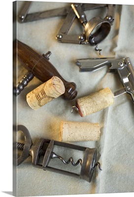 Still life of corkscrews