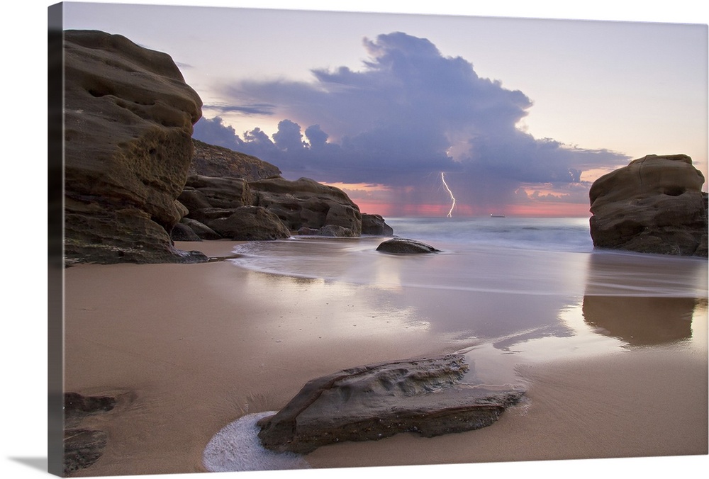 This was an amazing sunrise! There was a single storm cell just sitting off the coast from Redhead Beach, NSW right in fro...